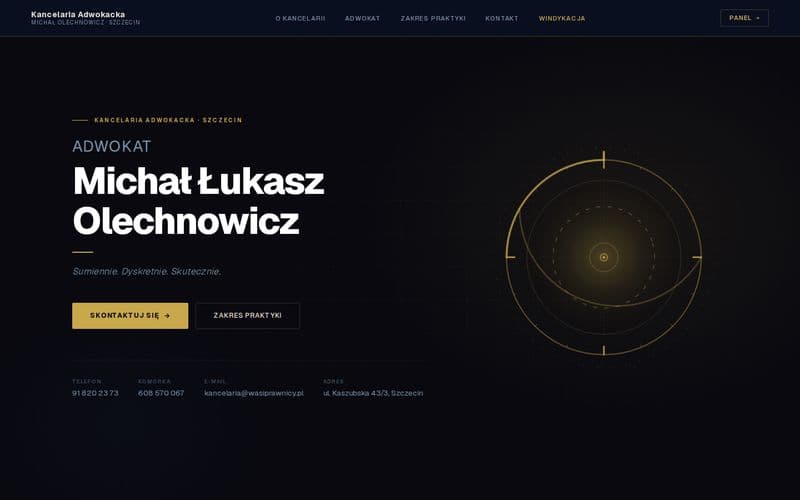 Screenshot strony Wasi Prawnicy — Kancelaria Olechnowicz